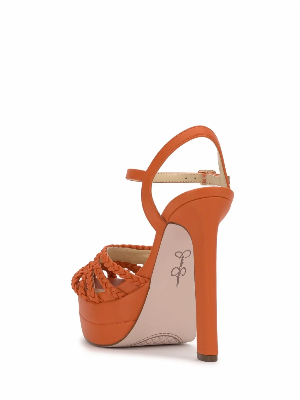 Jessica Simpson Orange Braided Platform Sandals